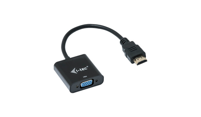 i-tec HDMI–VGA adapter kaabel, full HD 1920x1080/60 Hz, 15 cm kaabel, kullatud HDMI-ots