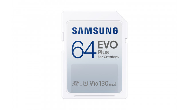 Samsung EVO PLUS SDXC 64GB UHS-I U1 [Zapis 90MB/s Odczyt 100MB/s]