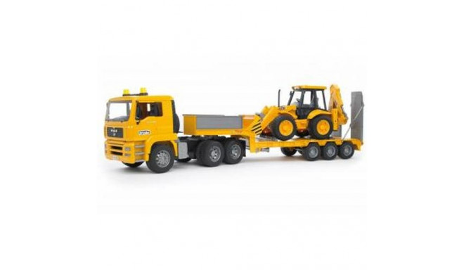 Bruder mänguauto MAN TGA Low loader truck with JCB Backhoe loader