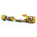 BRUDER MAN TGA Low loader truck with JCB Backhoe loader