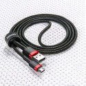 Baseus Cafule Cable Durable Nylon Braided Wire USB / micro USB 2A 3M black-red (CAMKLF-H91)