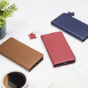 Genuine Leather Smart Pro case for Samsung Galaxy S21 FE maroon