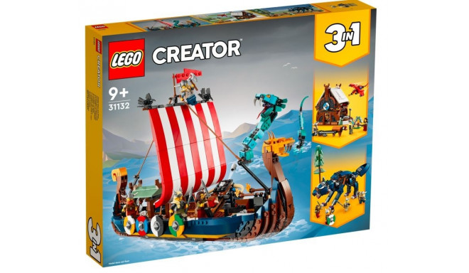 LEGO Creator 3in1 Viking Ship and the Midgard Serpent (31132) building set