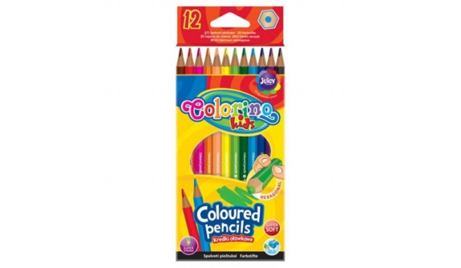 Colorino Kids Hexagonal coloured pencils 12 colours