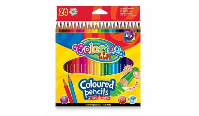 Colorino Kids Hexagonal coloured pencils 24 colours