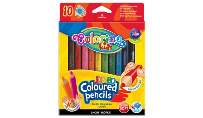 Colorino Kids JUMBO triangular coloured pencils 8.9 cm 10 colours