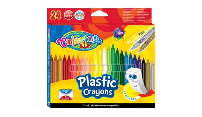 Colorino Kids Erasable Plastic Crayons 24 colours