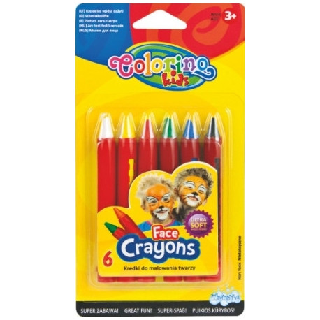 Colorino Kids Face crayons 6 colours