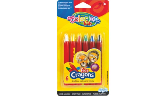 Colorino Kids Face crayons 6 colours - Art supplies - Photopoint