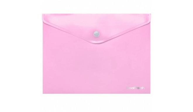 Coolpack document envelope with button PP, A4, pastel pink