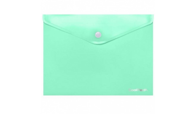 Coolpack document envelope with button PP, A4, Pastel green