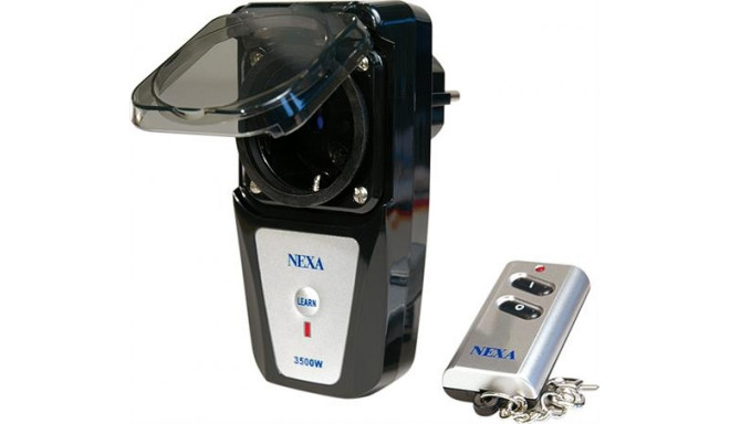 Remote switch NEXA for outdoor use, IP44, max 16A, remote control, self-learning / GT-223
