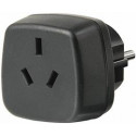 Travel adapter allows you to connect AU / Asia units to EU terminals, grounded Brennenstuhl black / 