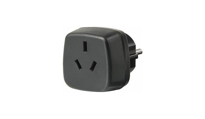 Travel adapter allows you to connect AU / Asia units to EU terminals, grounded Brennenstuhl black / 