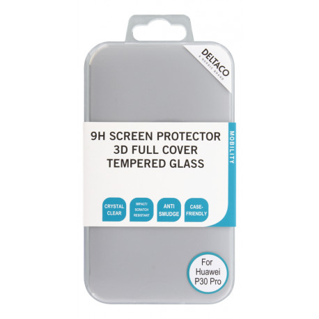 DELTACO screen protector for Huawei P30 Pro, 3D curved glass / SCRN-1029