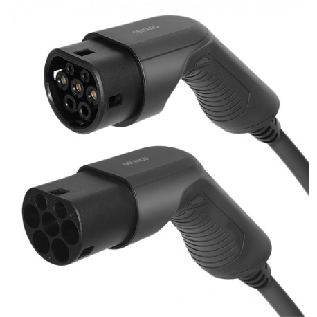 EV-Charging cable DELTACO Type 2 - Type 2, 3 phase, 16A, 5M / EV-3215