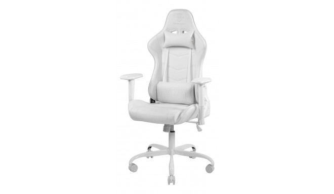  Gaming chair DELTACO GAMING WHITE LINE WCH80 in PU-leather, ergonomic, 5-point wheelbase, high back