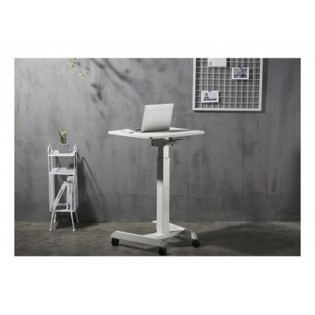 Height adjustable workstation DELTACO OFFICE with gas spring, tiltable desktop, 600 x 531 x 758~1128