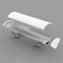 Corner anodized aluminum profile with frosted
