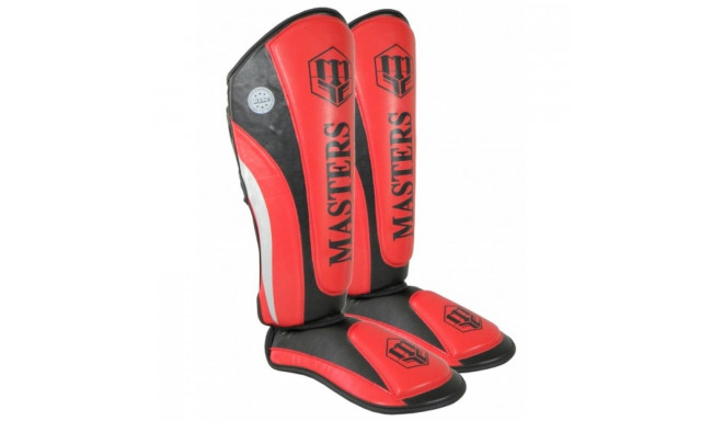 Masters shin guards NS-PU-FT (WAKO APPROVED) 119111-02M (czerwony+XL)