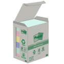 Märkmepaber iseliimuv Post-it 653 Recycled Notes, 100% taaskasutatud paber, assortii 38 x 51mm (paki