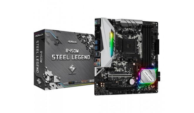Asrock B450M Steel Legend AMD B450 Socket AM4 micro ATX
