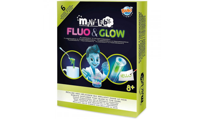 Eksperimentāls komplekts, Buki Mini Lab Fluo & Glow Eksperimentāls komplekts