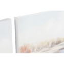 Glezna DKD Home Decor Pludmale Vidusjūra (140 x 3,7 x 70 cm) (2 gb.)
