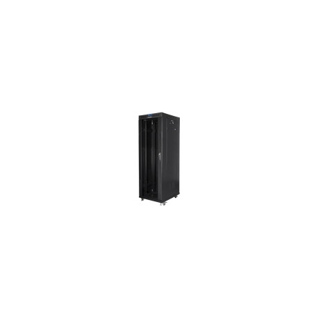 LANBERG vabaltseisev 19-tolline rack-kapp 37U 800x1000 klaasuks LCD flat pack must