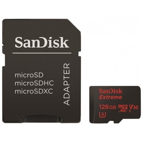SanDisk mälukaart microSDXC 128GB Extreme V30 + adapter