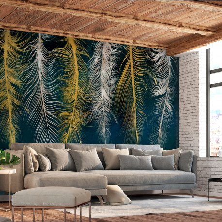 Fototapeet - Gilded Feathers - 450x315