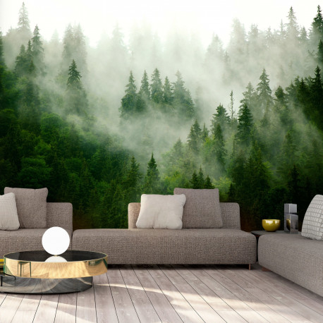 Fototapeet - Mountain Forest (Green) - 100x70