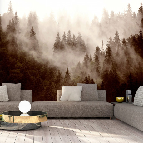 Fototapeet - Mountain Forest (Sepia) - 450x315