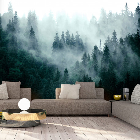 Fototapeet - Mountain Forest (Dark Green) - 100x70