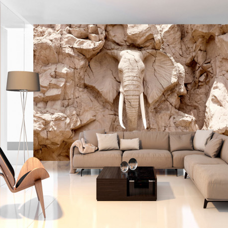 Fototapeet - Elephant Carving (South Africa) - 100x70