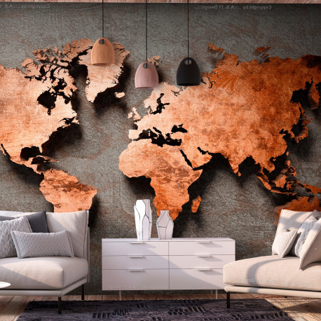 Fototapeet - Copper Map - 250x175