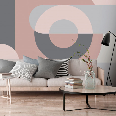 Fototapeet - Geometric Wreath (Pink) - 300x210