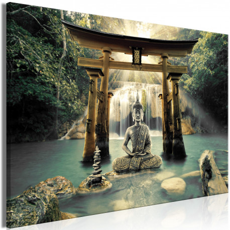 Seinapilt - Buddha Smile (1 Part) Wide - 120x80