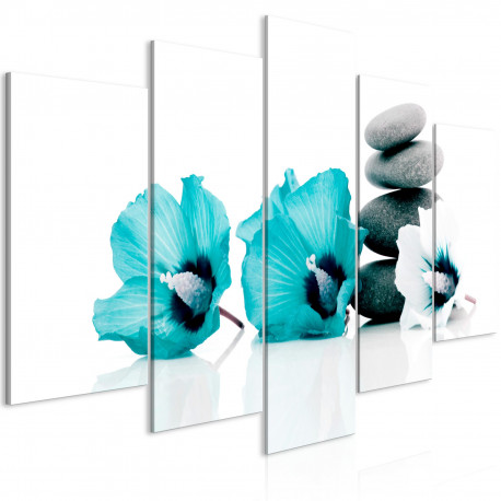 Seinapilt - Calm Mallow (5 Parts) Wide Turquoise - 100x50