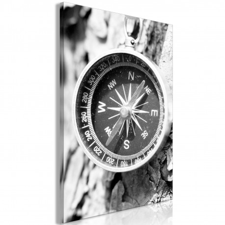 Seinapilt - Black and White Compass (1 Part) Vertical - 60x90