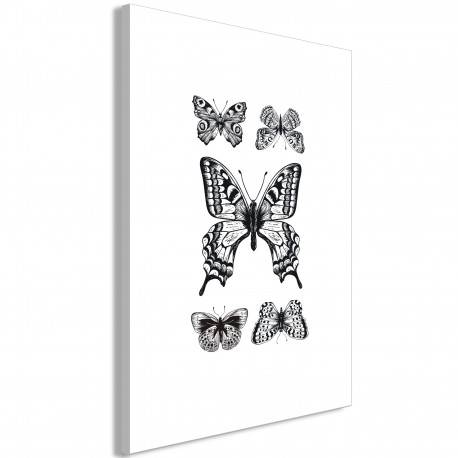 Seinapilt - Five Butterflies (1 Part) Vertical - 80x120