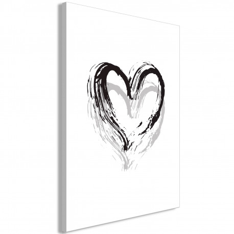 Seinapilt - Brush Heart (1 Part) Vertical - 60x90
