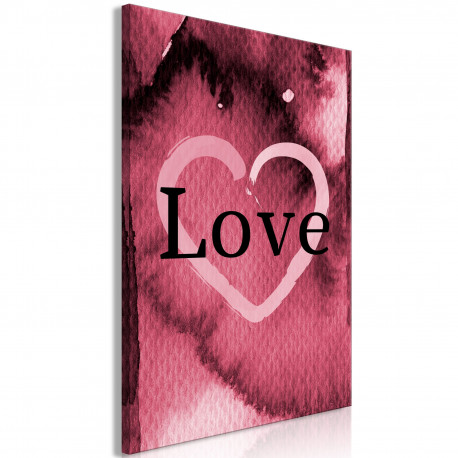 Seinapilt - Burgundy Love (1 Part) Vertical - 80x120