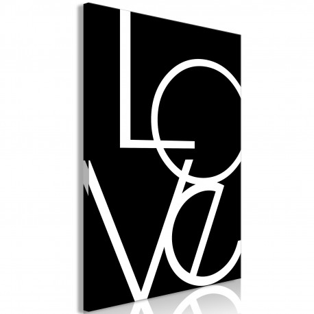 Seinapilt - Black and White: Love (1 Part) Vertical - 80x120