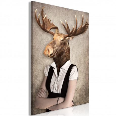 Seinapilt - Brainy Moose (1 Part) Vertical - 40x60