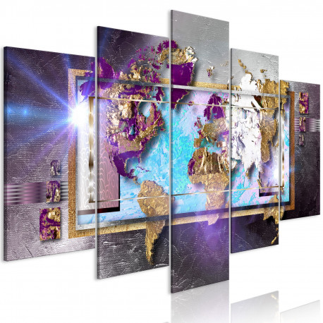 Seinapilt - Abstract Map (5 Parts) Wide - 100x50