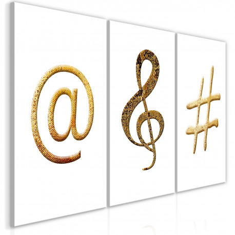 Seinapilt - Golden Signs (3 Parts) - 120x60