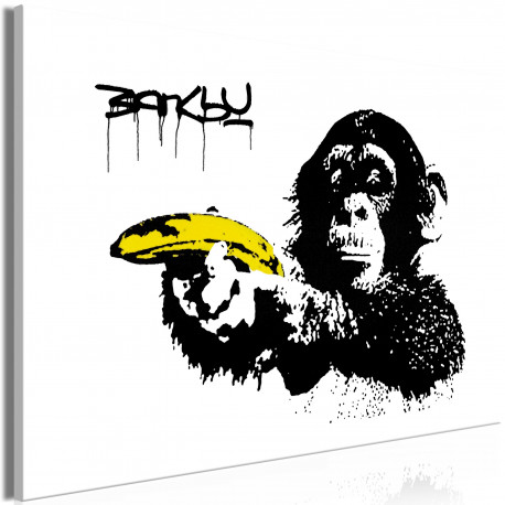 Seinapilt - Banksy: Monkey with Banana (1 Part) Wide - 90x60