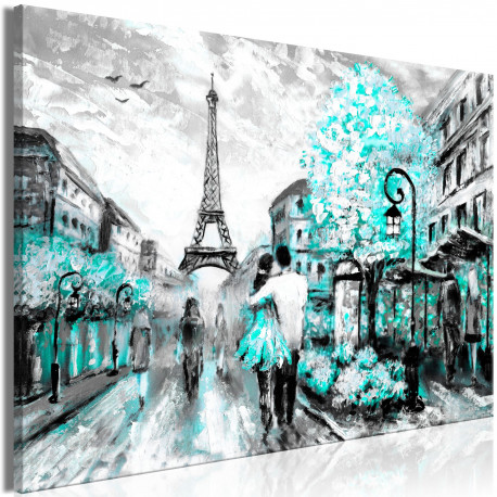 Seinapilt - Colourful Rendez-Vous (1 Part) Wide Turquoise - 120x80