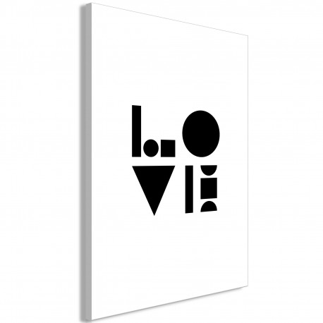 Seinapilt - Black, White and Love (1 Part) Vertical - 40x60